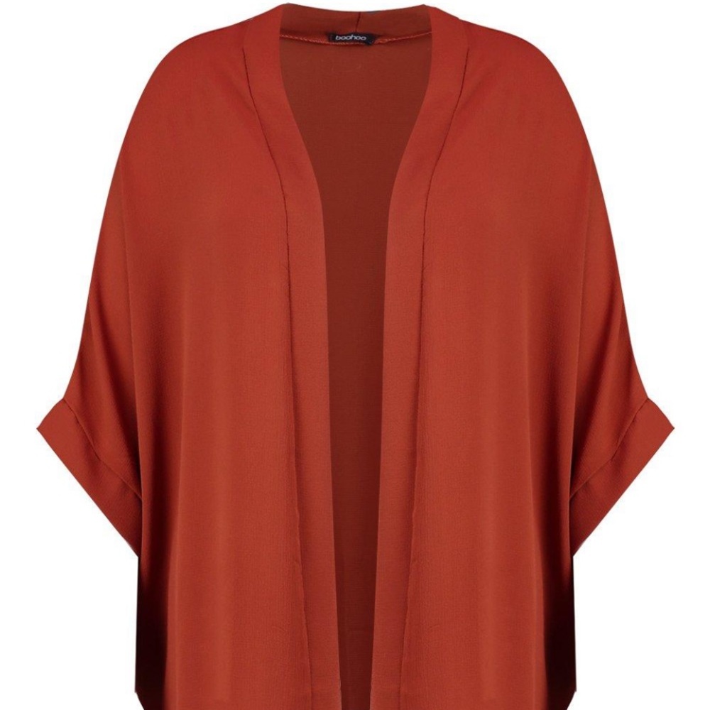 COPY - Plus woven longline kimono